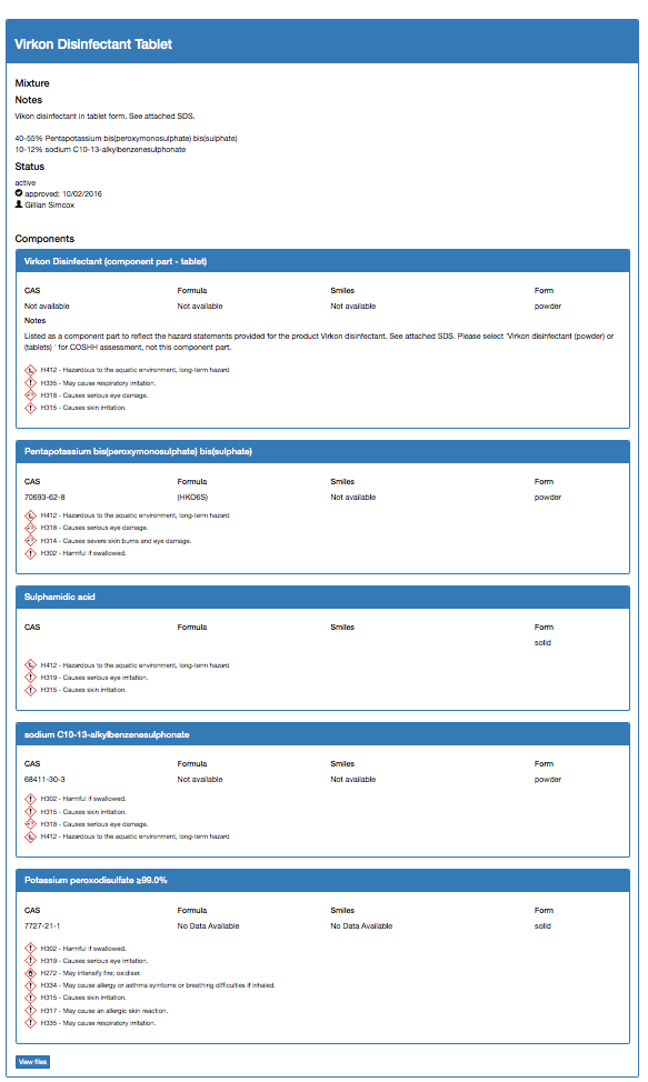 data sheet for virkon tablet