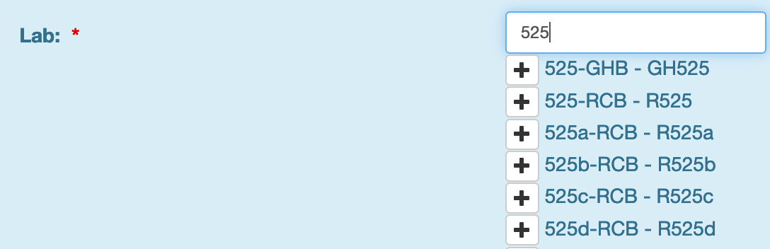 lab select lookup