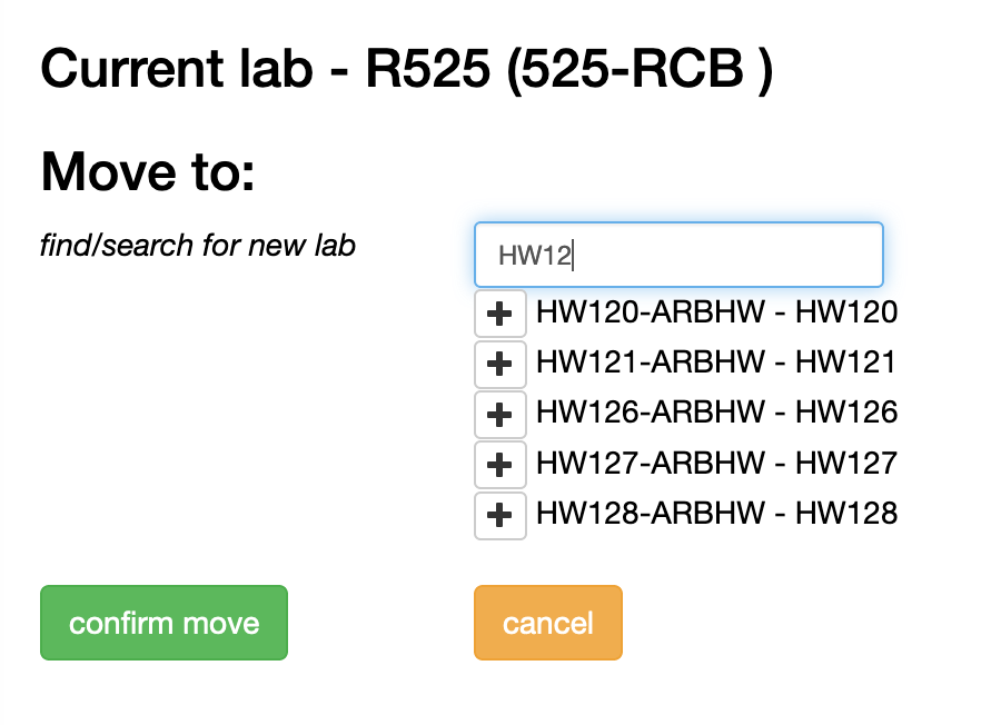 lab select lookup